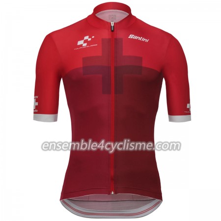 Maillot Cyclisme Rouge 2018 Tour de Suisse